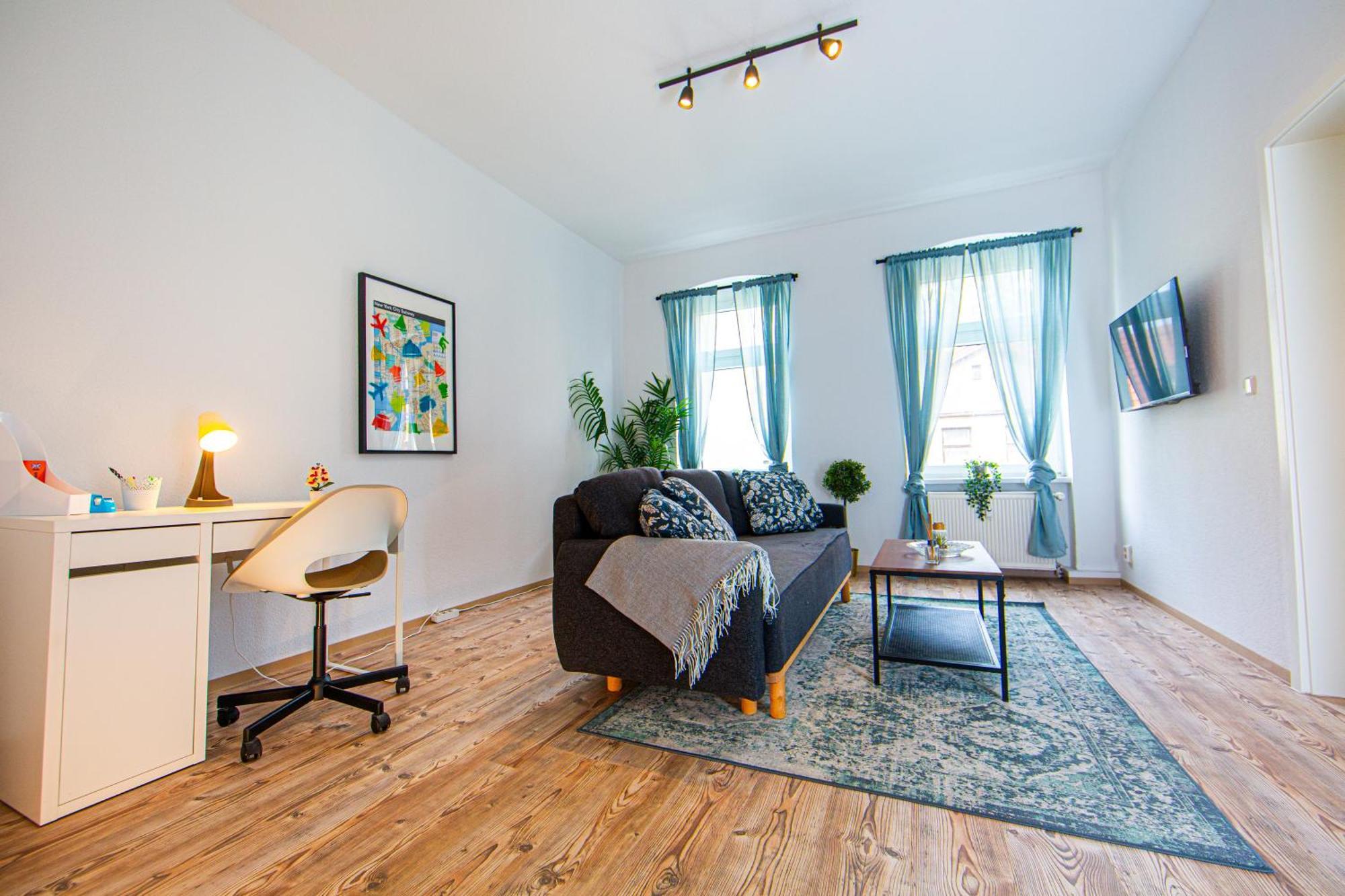 Grossraum-Apartments Mit 2Sz, Wz, Kueche, Smart-Tv, Parken, Etc Erfurt Pokój zdjęcie
